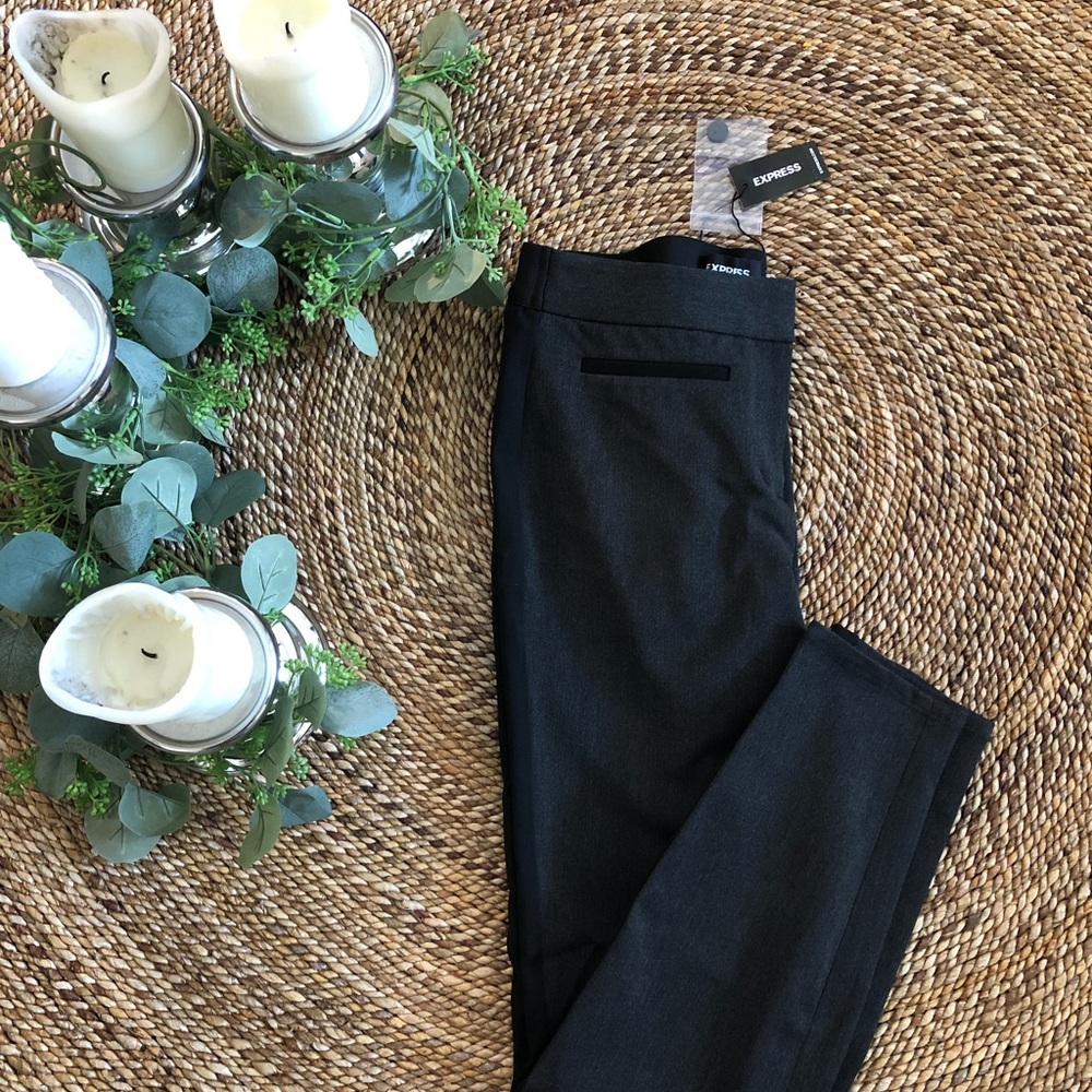 Gray tuxedo leggings